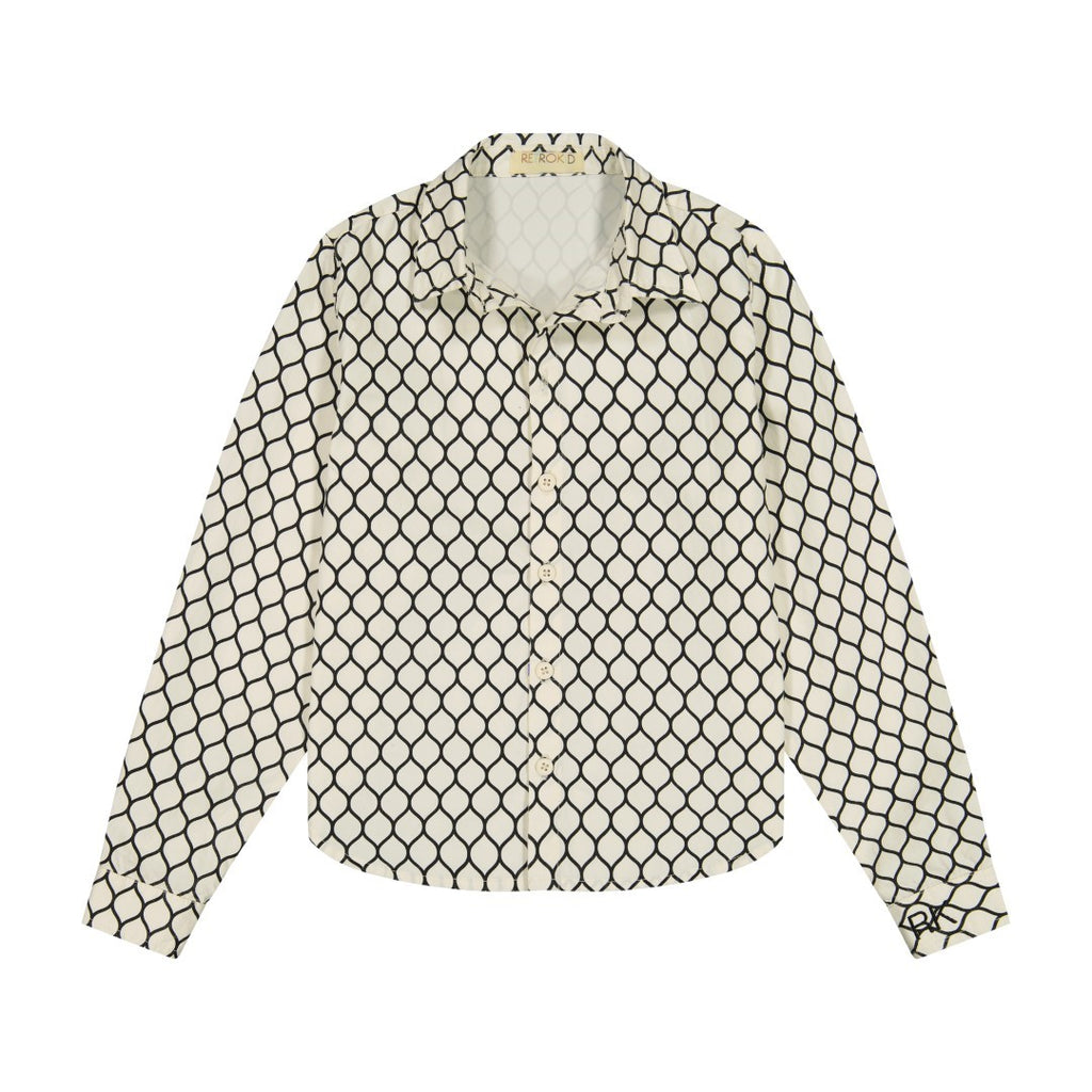 Retrokid Vince Boys Printed Cream Shirt