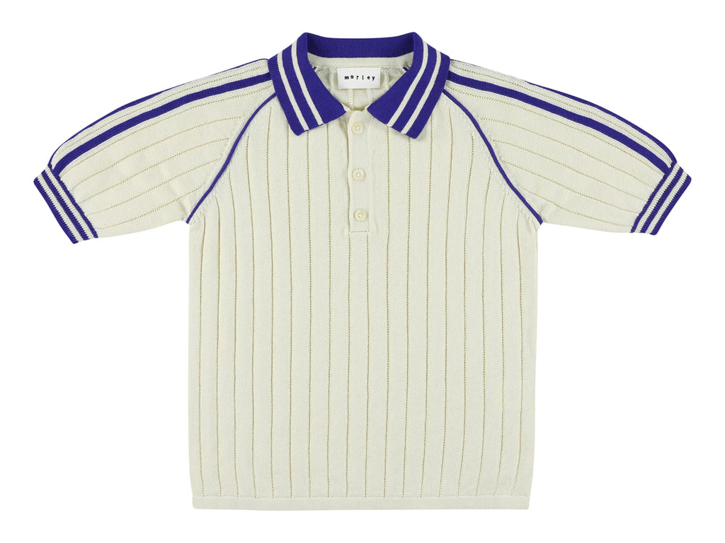 Morley Striped Boys Full Cream Polo