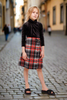 Olivia Rohde Black/ Red Checkered Skirt No. 2208 143