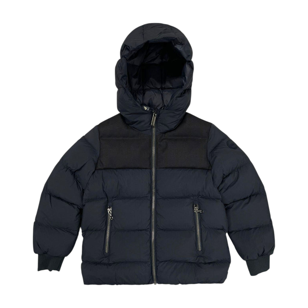 Colmar Navy Quilted Hoodie Jacket with Contrast Inserts