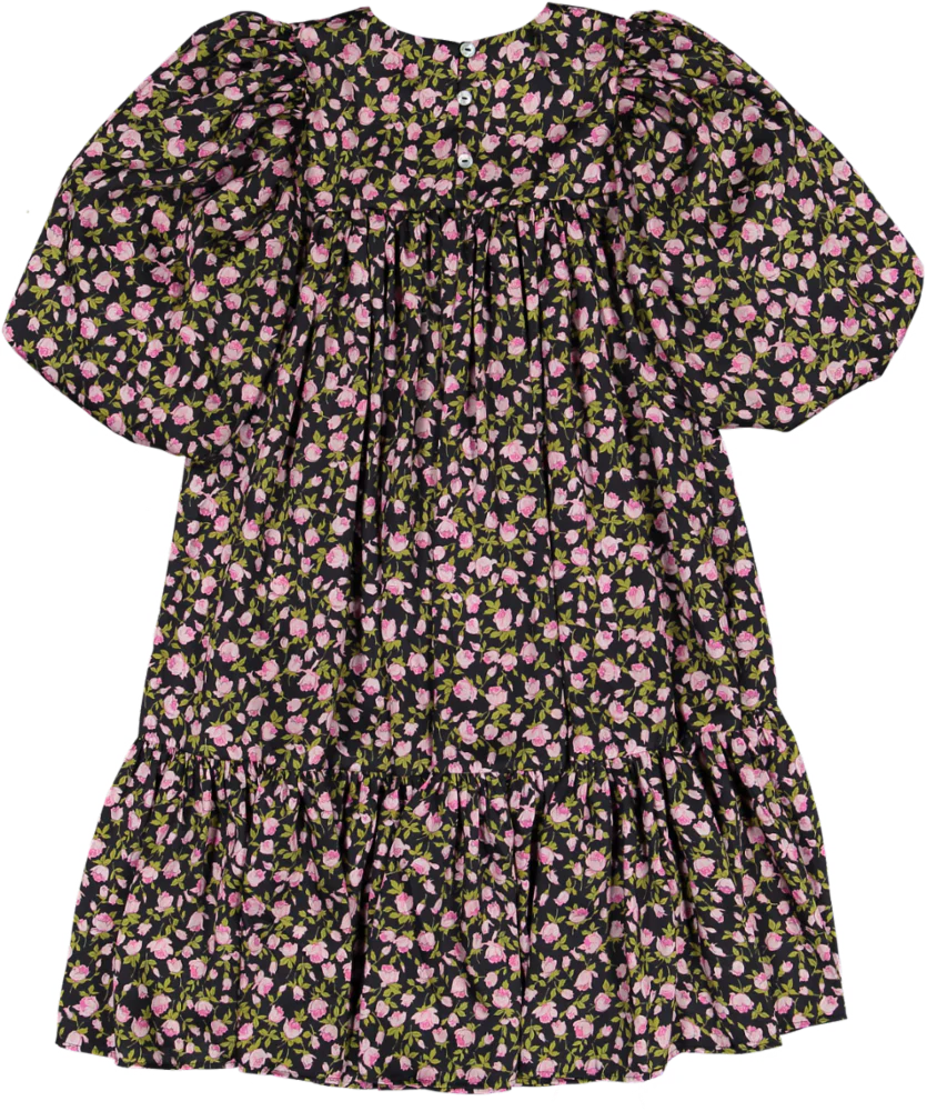 Christina Rohde Black Floral Dress No. 1165 113