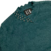 Gem Furry Scalloped Teal Sweater