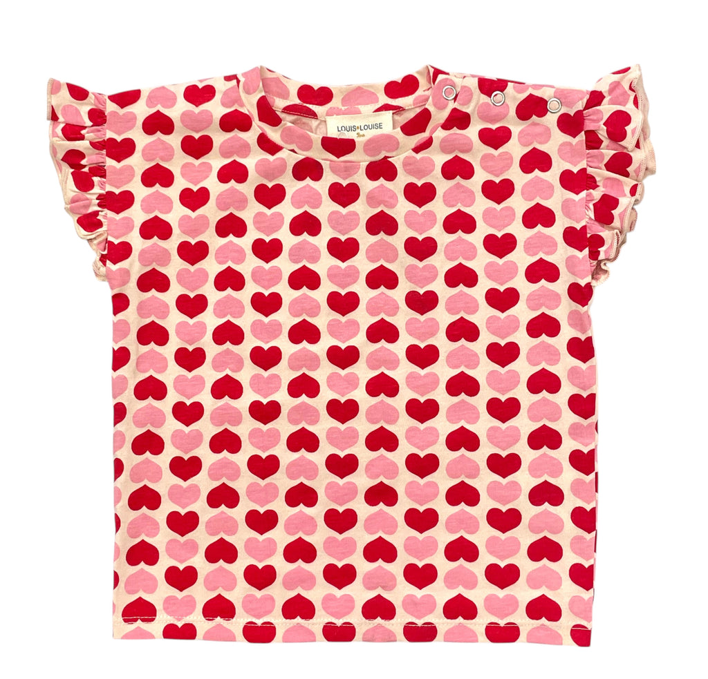 Louis Louise Nao Jersey Heart Pink/Red Tshirt