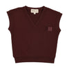 Farren and Me French Terry Washed Burgundy Vest