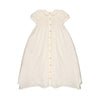 Little Tempest 3/4 Sleeve Taffeta Peter Pan White Gown