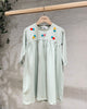 Kix Embroidered Pineapples Seafoam Dress