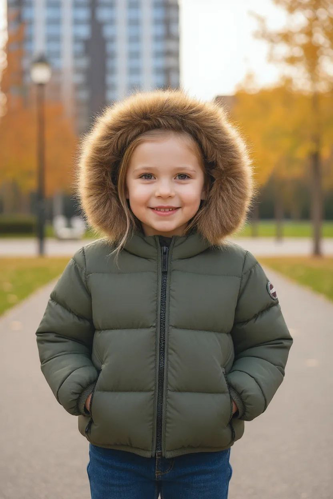 Colmar Baby Green Hooded Quilted Padded Underwood Jacket