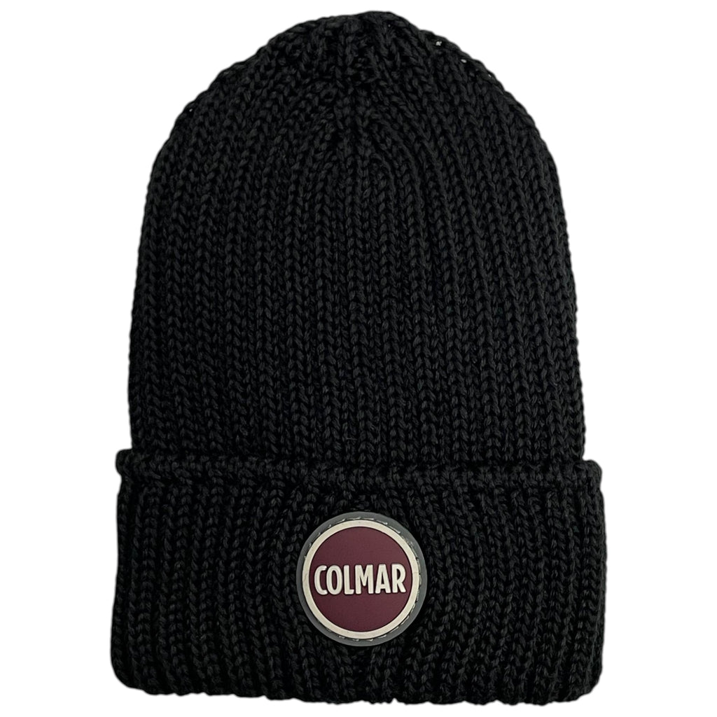 Colmar Stocking Stitch Mix Wool Nero Black Junior Hat