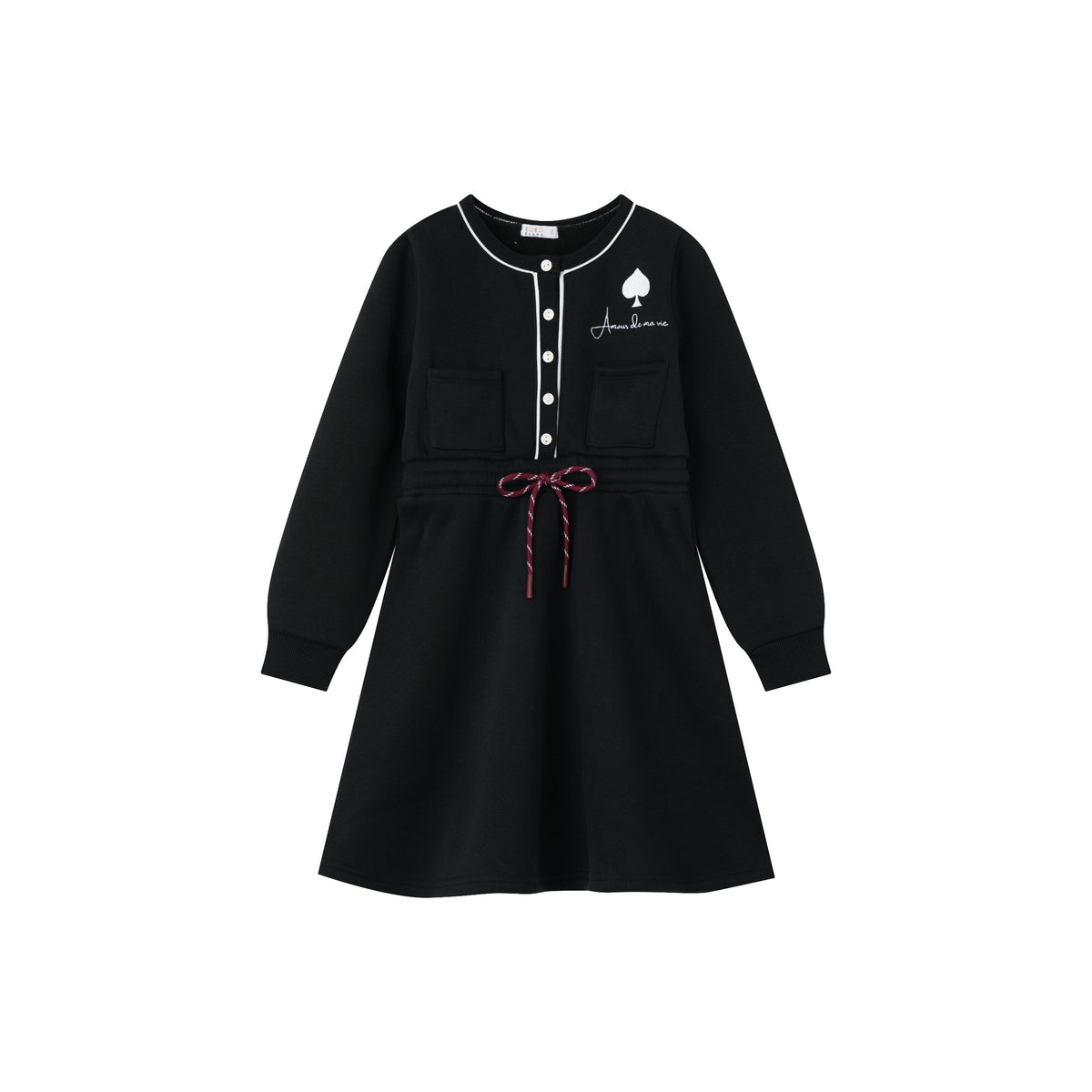 coco blanc black taffeta dress Sweatshirt 7Y / Black Color:FUCHSIA MULTI Couture lace Namora Black Dresser Black Machine Wash Imported