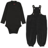 Ann of Nan Velour Black Romper w/ Onesie