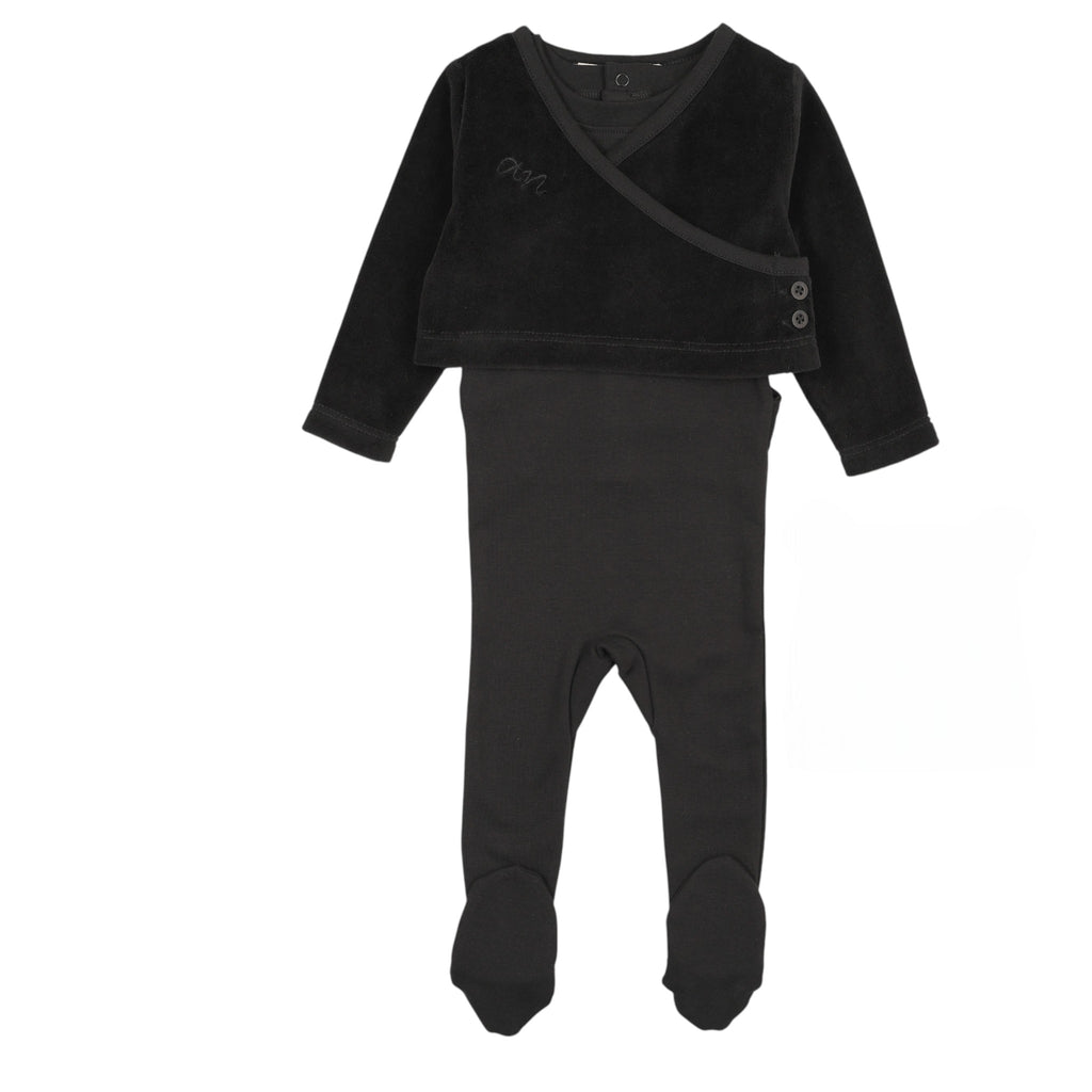 Ann of Nan  Black Footie w/ Wrap