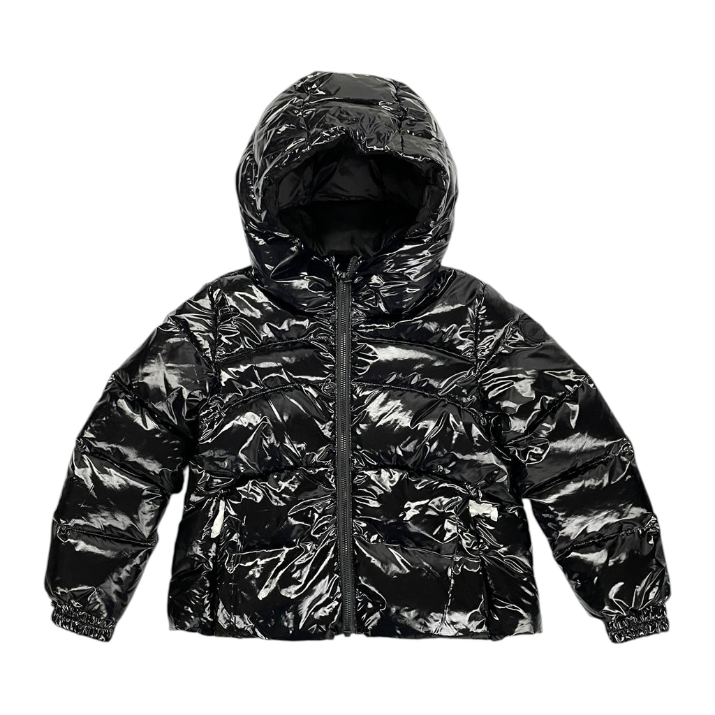 Colmar Girls Quilted Black Hooded Coat