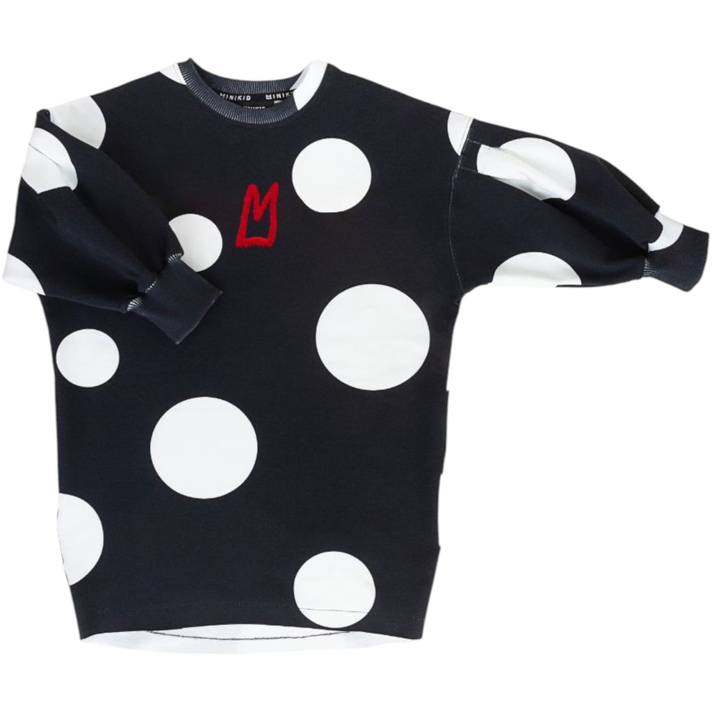Minikid Black & White Dots Dress