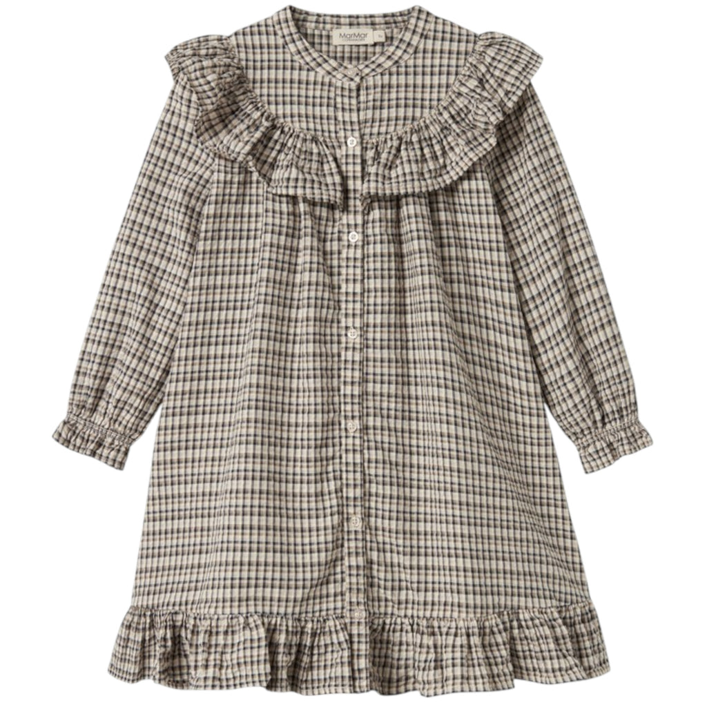 Marmar Dalina Pilot Navy Check Dress