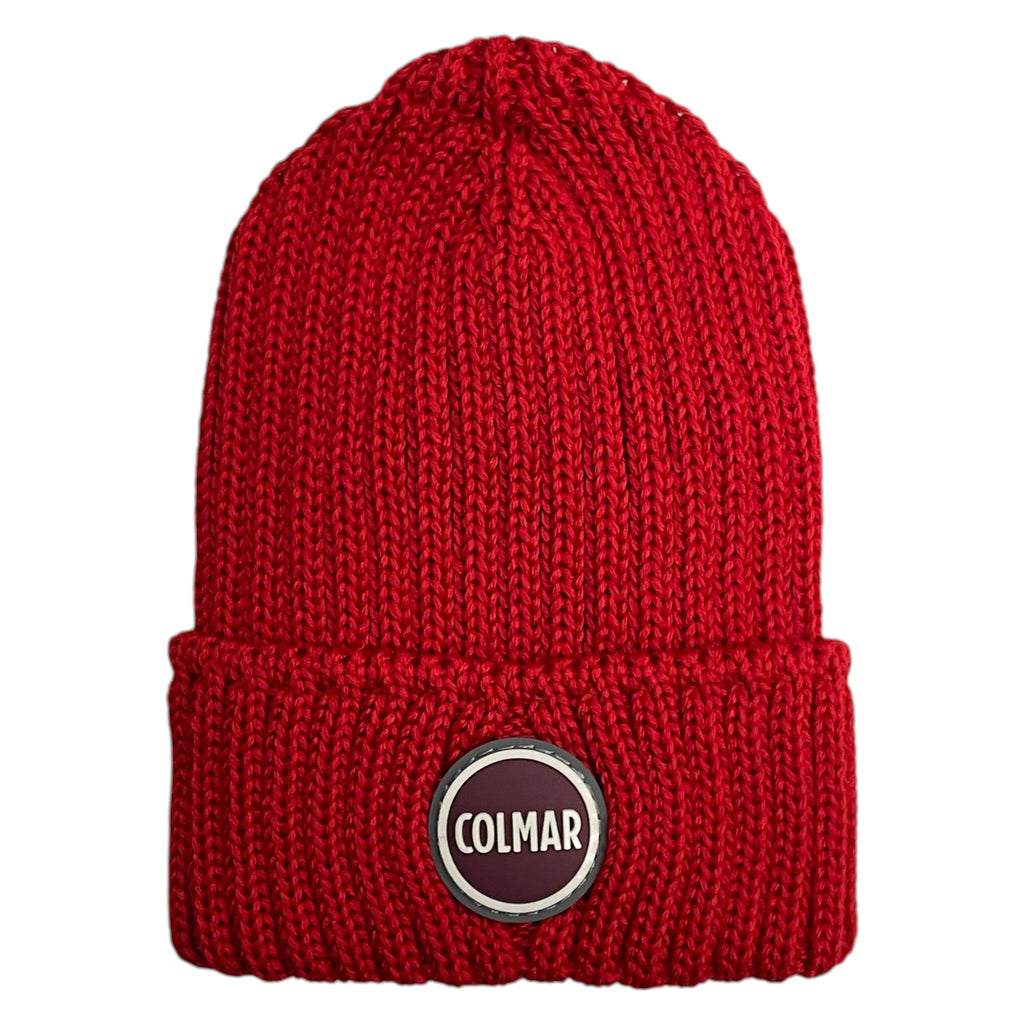 Colmar Stocking Stitch Mix Wool Hermes Red Junior Hat
