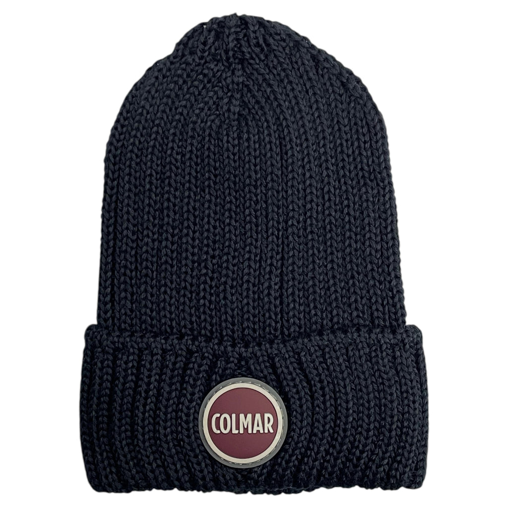Colmar Stocking Stitch Mix Wool Navy Junior Hat