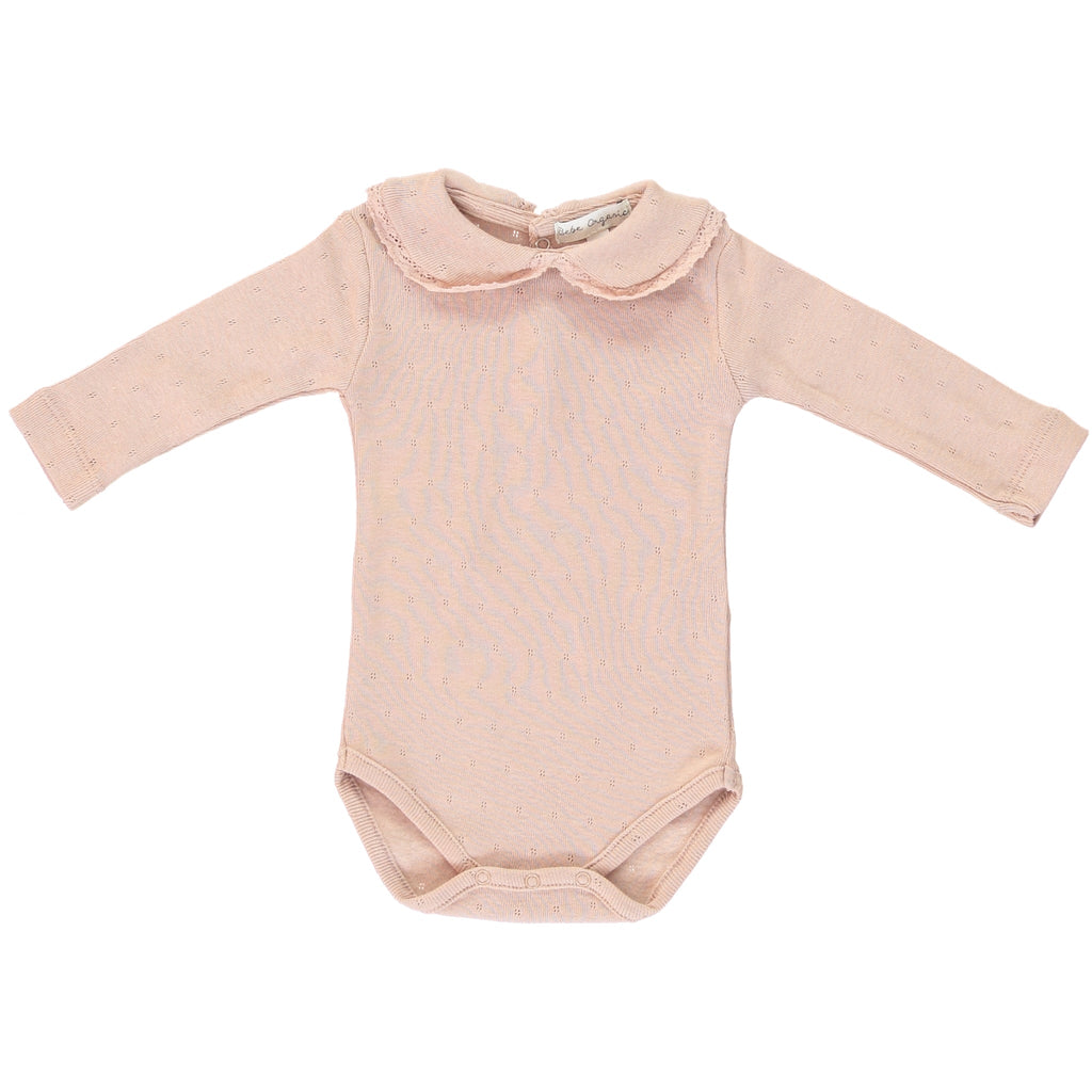 Bebe Organic Bebe Powder Collar Onesie - Macaroni Kids