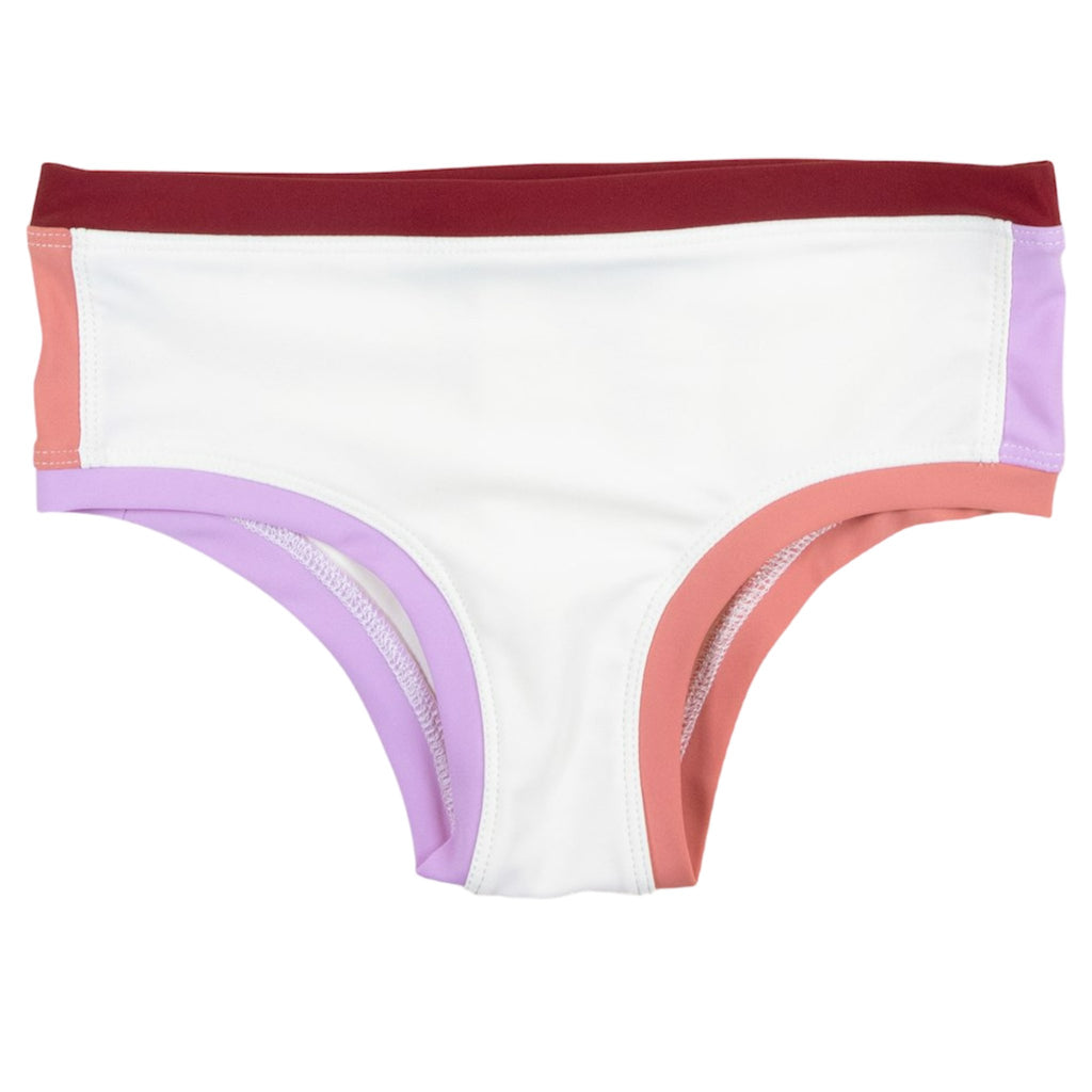 Bonnie And The Gang White Multicolor Ronni UV Swim Briefs - Macaroni Kids