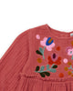Bonton Folie Robe Bebe Rose Wood Double Gaze - Macaroni Kids