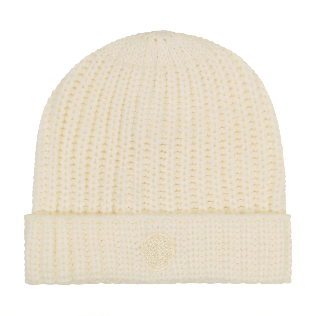 Denali Kids Chunky Beanie w Embroidered Logo - Ecru - Macaroni Kids