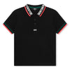 Dkny Black Boys Ss Polo W/ Contrast Trim & Logo On Collar - Macaroni Kids