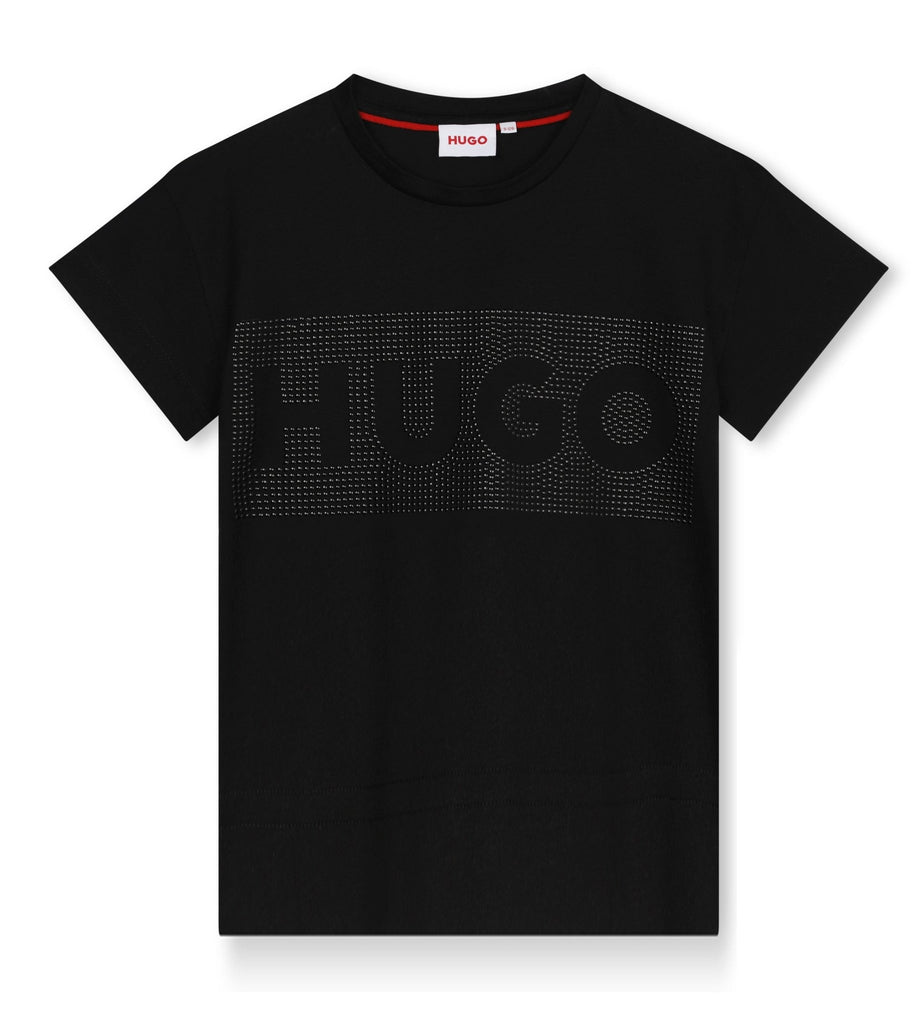 Hugo Boss Solid Black Short Sleeves Tee-Shirt - Macaroni Kids