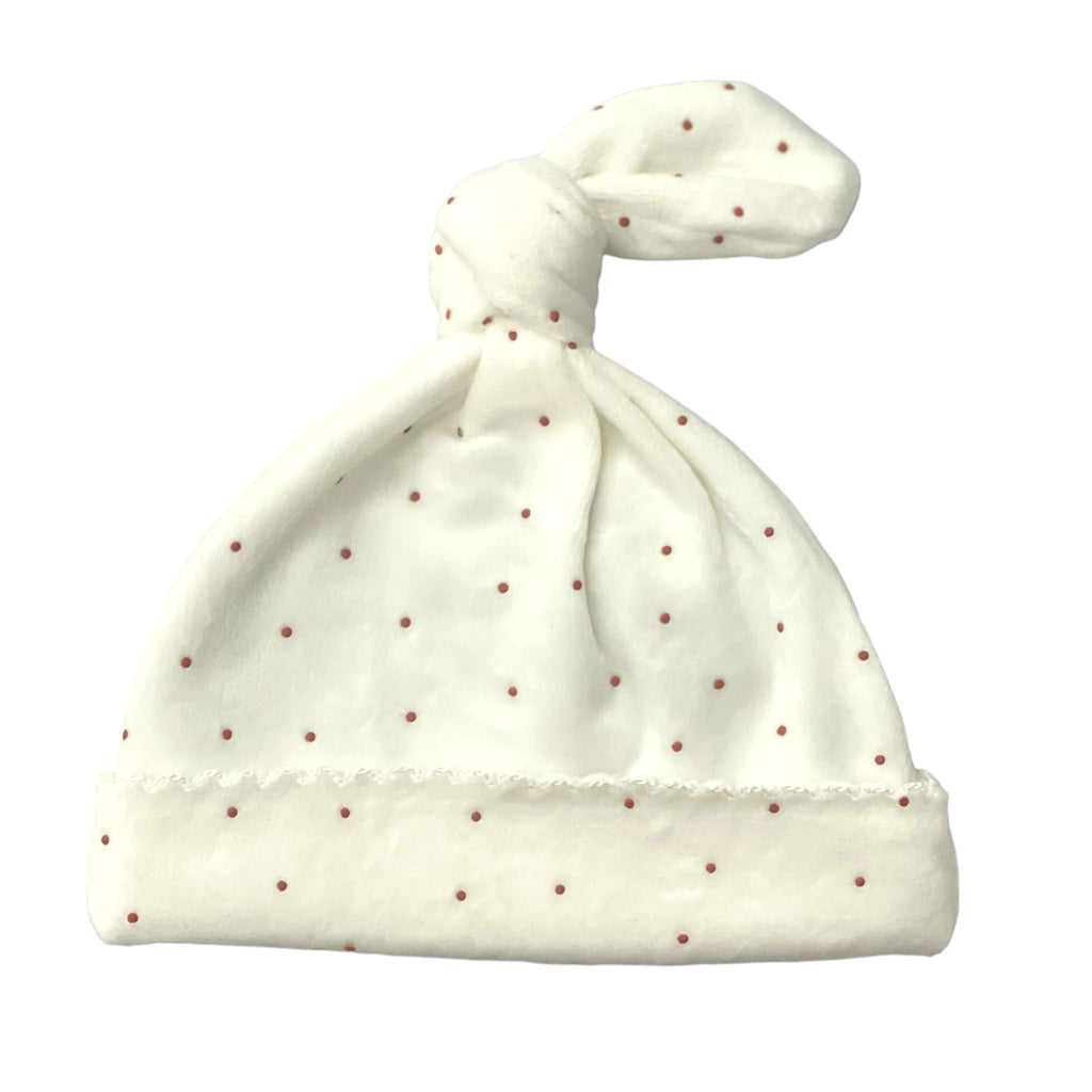 Kipp Knitted Dot Beanie Pink match for Pink Dot Romper - Macaroni Kids