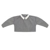 Little Parni Black and White Stripe Collar Shirt K402 - Macaroni Kids