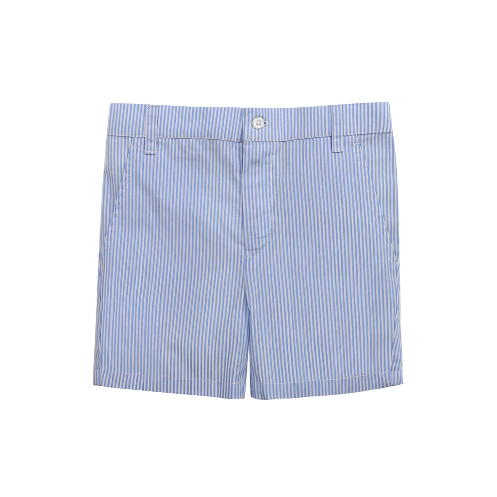 Little Parni Blue and White Stripe Boys Short K403 - Macaroni Kids