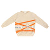 Mini Nod Crossover Ribbon Sweatshirt Sand/Orange - Macaroni Kids