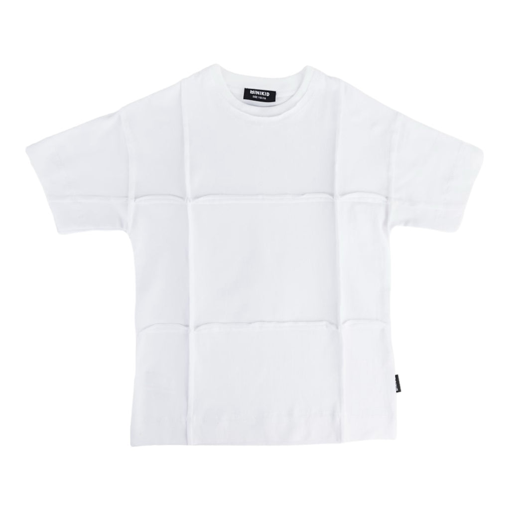 Minikid White Reversed Tshirt - Macaroni Kids