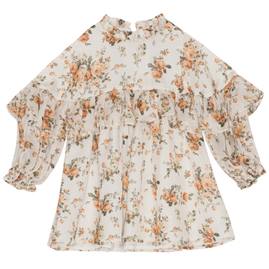 Olivia Rohde Ivory Floral Chiffon Silky Top - Macaroni Kids