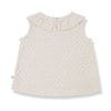 One More In The Family Juliana Printed Jersey Blouse With Collar - Macaroni Kids