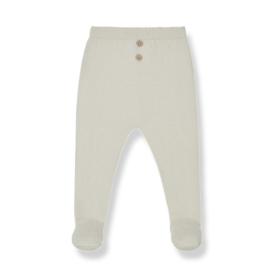 One More In The Family Noa Organic Knit Leggings With Feet - Macaroni Kids