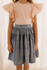 Petite Amalie Chambray Pleated Skirt - Macaroni Kids