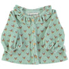 Piupiuchick Baby Terry Cotton Blouse - Green with Multicolor Arrows - Macaroni Kids