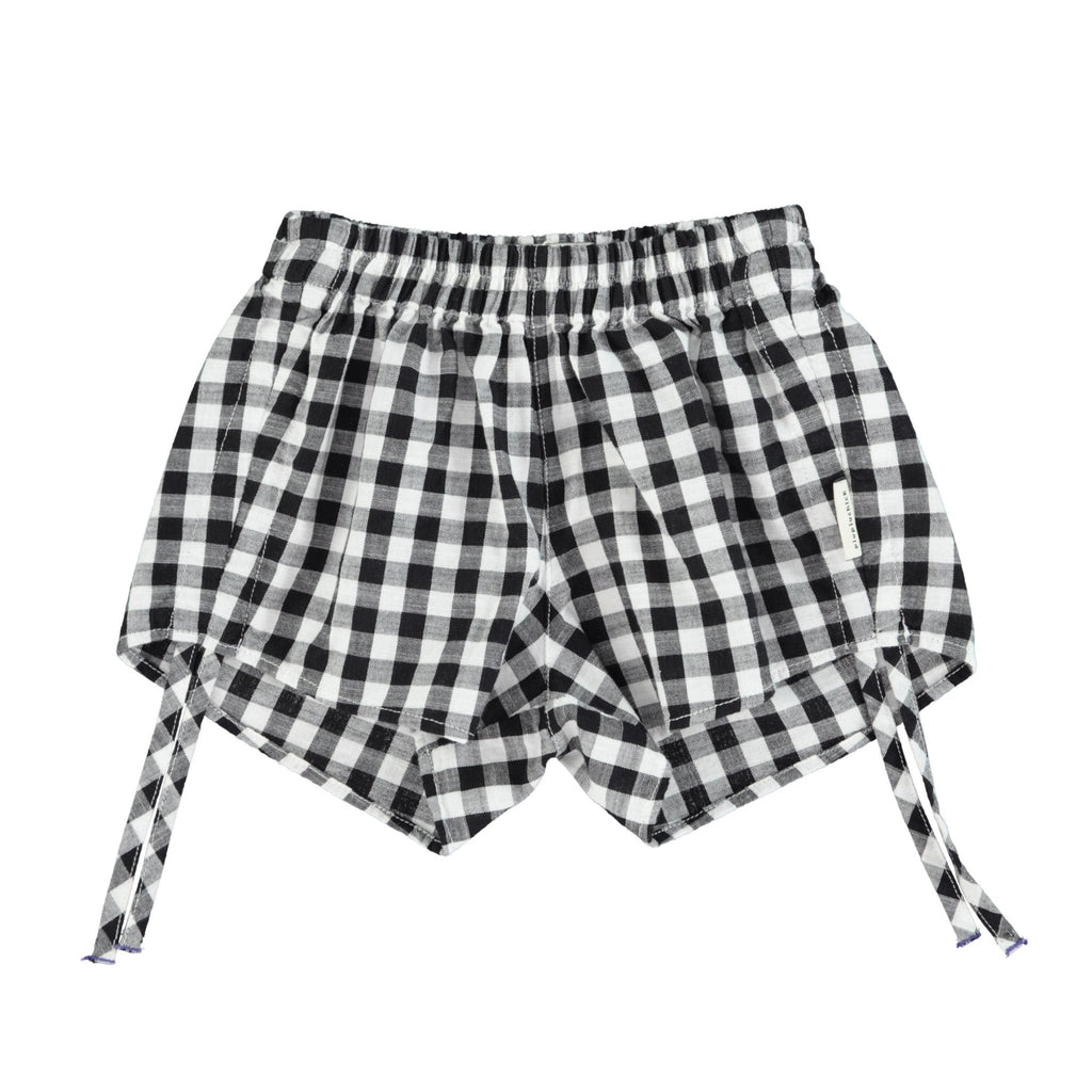 Piupiuchick Black & White Checkered Shorts - Macaroni Kids