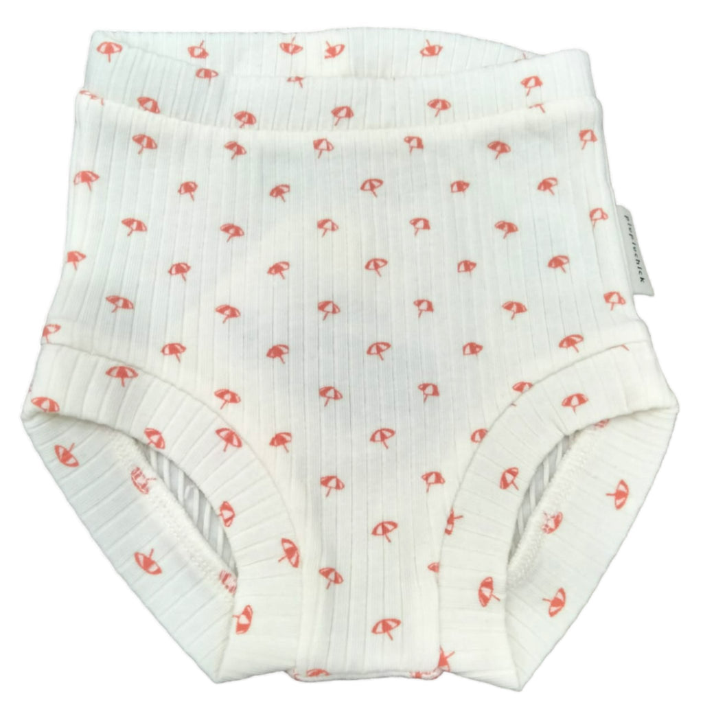 Piupiuchick Ecru W/ Red Sunshade Allover Baby Bloomers - Macaroni Kids