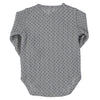 Piupiuchick Newborn Bodysuit - Grey w Hearts - Macaroni Kids