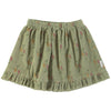 Piupiuchick Sage Green Corderoy Skirt w/ Ruffles - Short Length & Longer Knee Lengths - Macaroni Kids