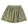 Piupiuchick Sage Green Corderoy Skirt w/ Ruffles - Short Length & Longer Knee Lengths - Macaroni Kids