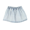 Piupiuchick Washed Blue Denim Knee Length Skirt - Macaroni Kids