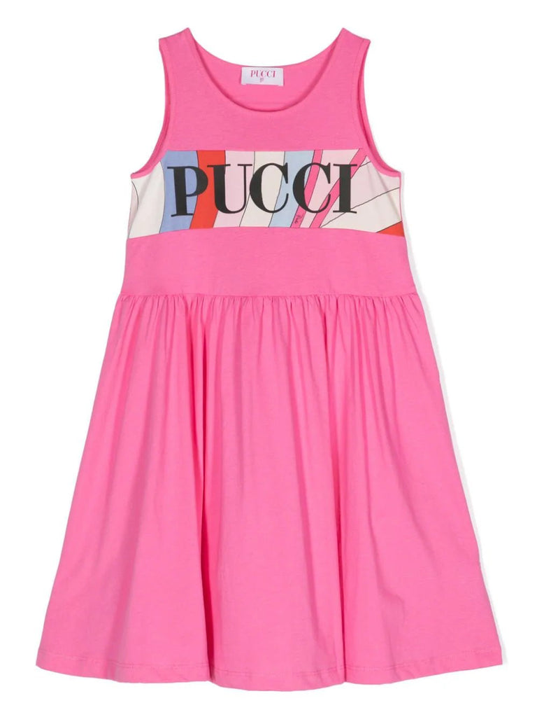 Pucci Pink Girls Jersey Jumper - Macaroni Kids