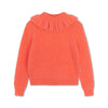 Repose Ams Bright Coral Knit Ruffle Sweater - Macaroni Kids