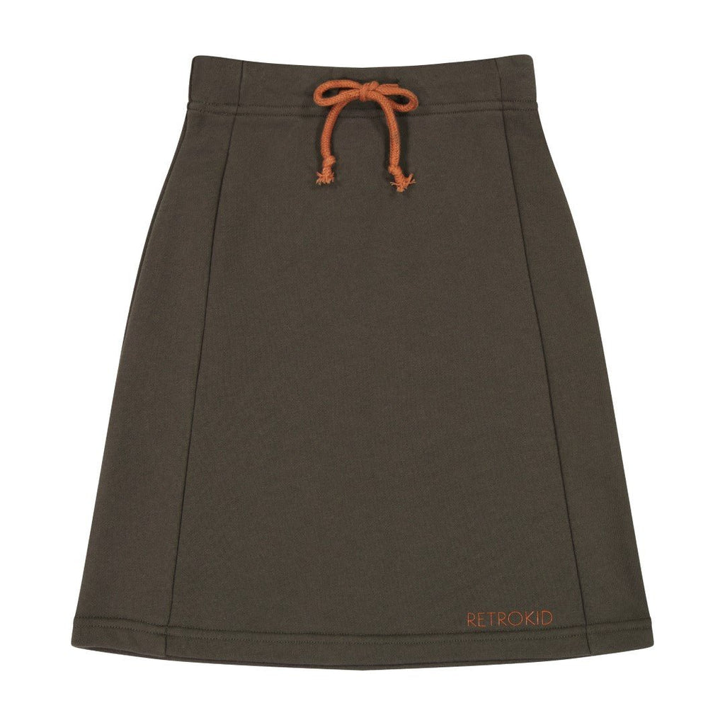 Retrokid Gray Drawstring Tie Sweat Skirt - Macaroni Kids