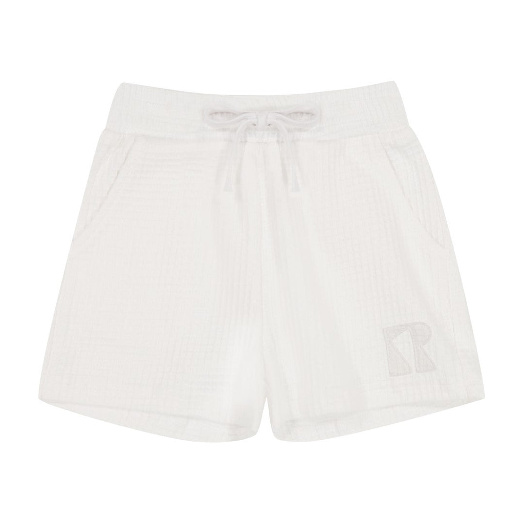 Retrokid White Waffle Boy Shorts - Macaroni Kids