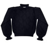 Twinset Black Openwork Logo Turtleneck - Macaroni Kids