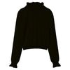 Twinset Black Openwork Logo Turtleneck - Macaroni Kids