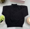 Twinset Black Openwork Logo Turtleneck - Macaroni Kids