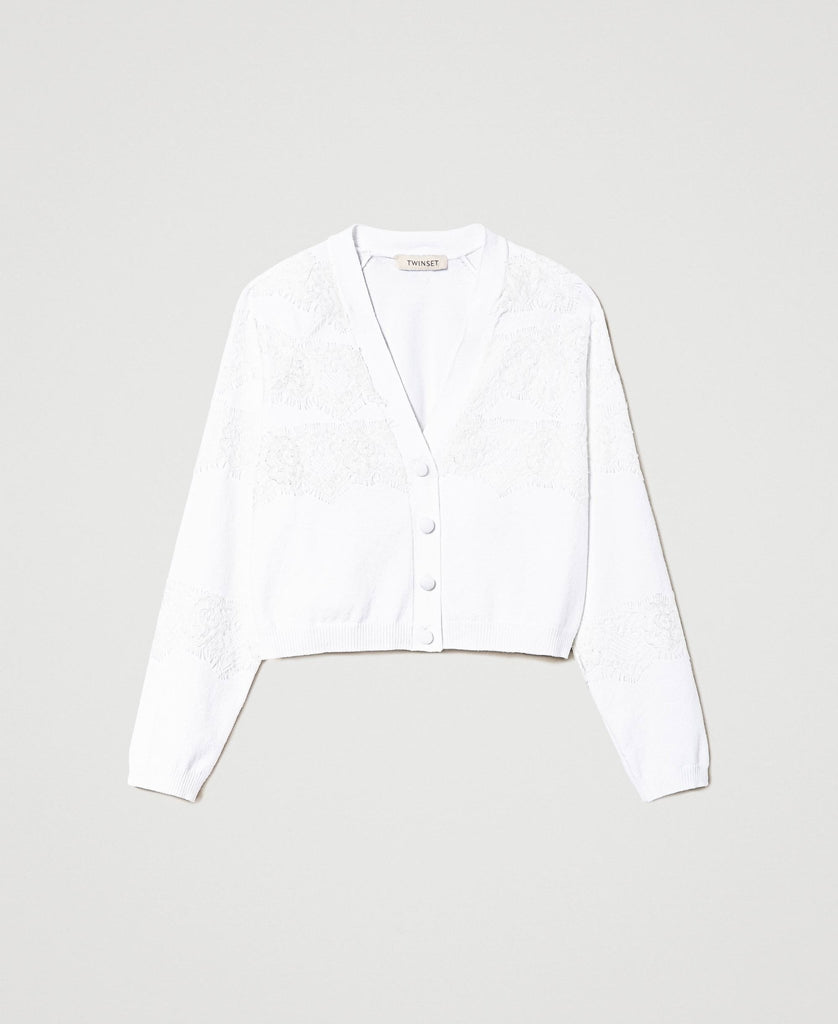 Twinset White Cardigan - Macaroni Kids